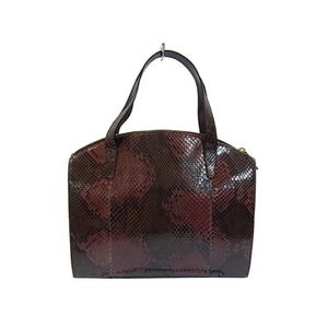 Gucci Python Handbag Wine Red